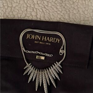 John Hardy Silver Spike Bib Necklace